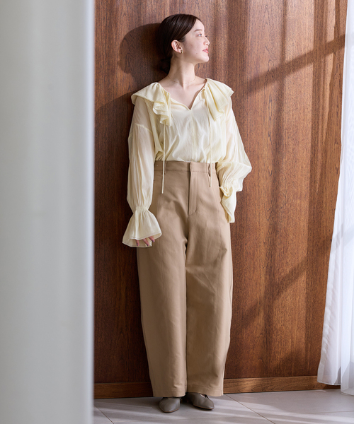 IENA（イエナ） ブラウス シャツ フリルピンタックブラウス レディース