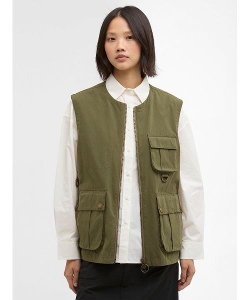 Barbour（バブアー） ベスト ジレ Gwenピーチスキン ベスト