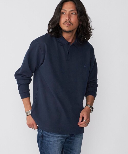 SHIPS（シップス） 長袖ポロシャツ LARGE ネイビー メンズ : ZOZOTOWN