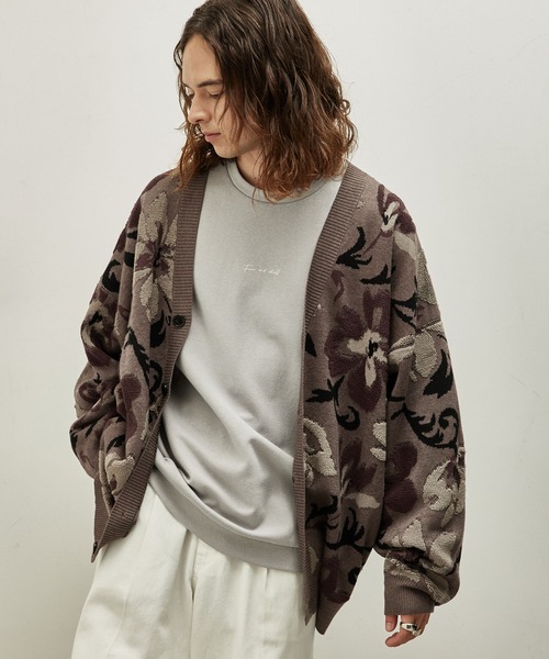 「JUNRED」 ニットカーディガン S ブラウン メンズ_画像8