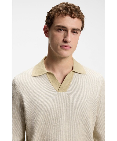 【新品未使用】HUGO BOSSの麻とコットンの半袖ニット BOSS（HUGO BOSS） セーター ニット BOSS Selected by Shohei Ohtani