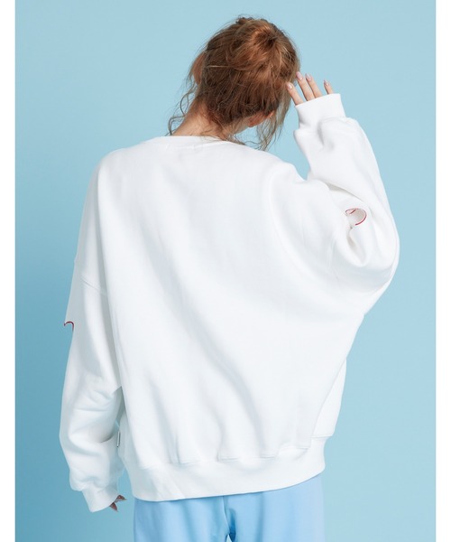 「Little sunny bite」 スウェットカットソー MEDIUM ブルー レディース_画像3