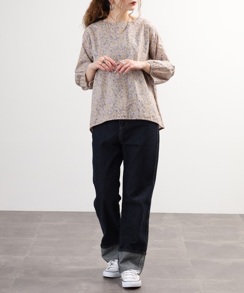 ブラウス シャツ BRODIAEA ペイズリー柄ボリューム袖ブラウス 日本製