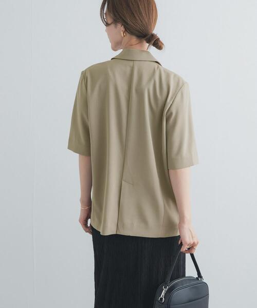 コート アウター 「仁村紗和さん着用」「UR TECH」完声/涼 ハーフスリーブジャケット レディースの画像