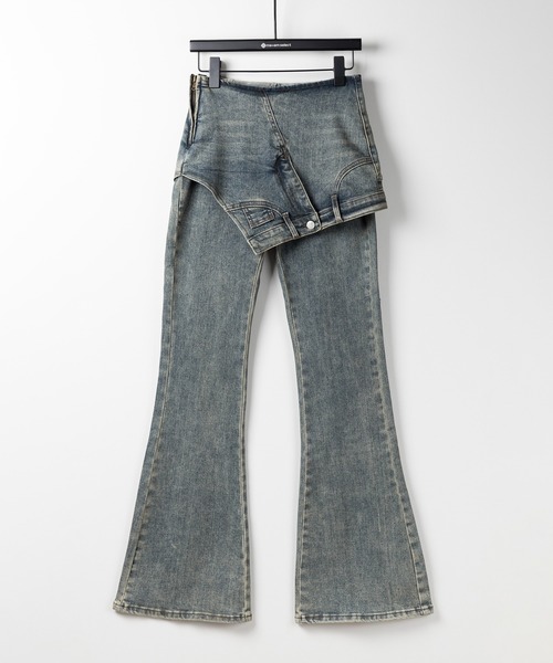 「me+em select」 デニムパンツ MEDIUM ブルー レディース_画像3