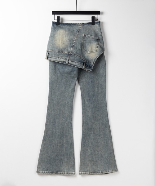 「me+em select」 デニムパンツ MEDIUM ブルー レディース_画像4