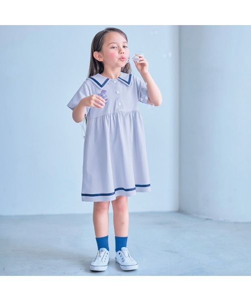 GITA ワンピース セーラーカラーマリンワンピース キッズ 子供服