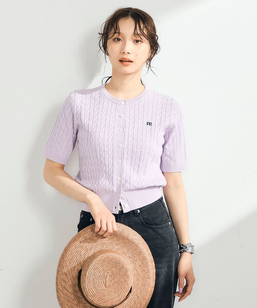 René ♡ 美品ドット柄 半袖カーディガン René ♡ 美品ドット柄 半袖