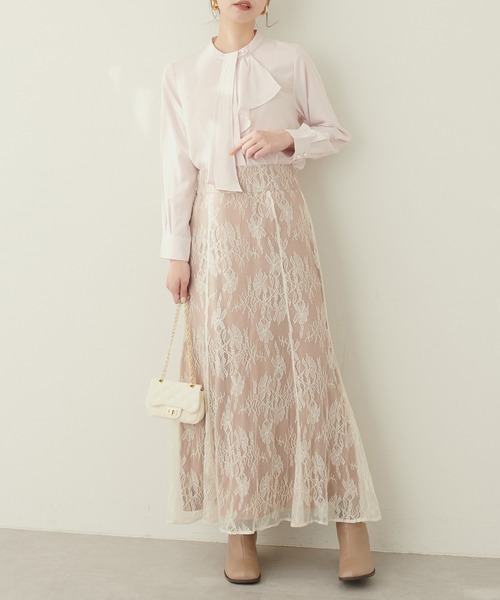 「natural couture」 長袖ブラウス FREE オフホワイト レディース_画像2