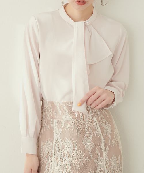 「natural couture」 長袖ブラウス FREE オフホワイト レディース_画像5
