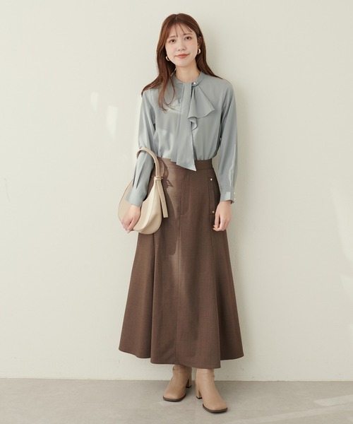 「natural couture」 長袖ブラウス FREE オフホワイト レディース_画像9
