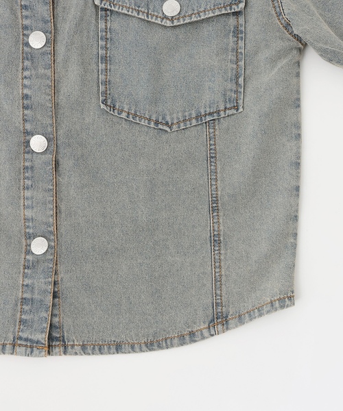 ワンピース 「LTXC/接触冷感」デニムシャツセットアップ キッズ 子供服 女の子の画像