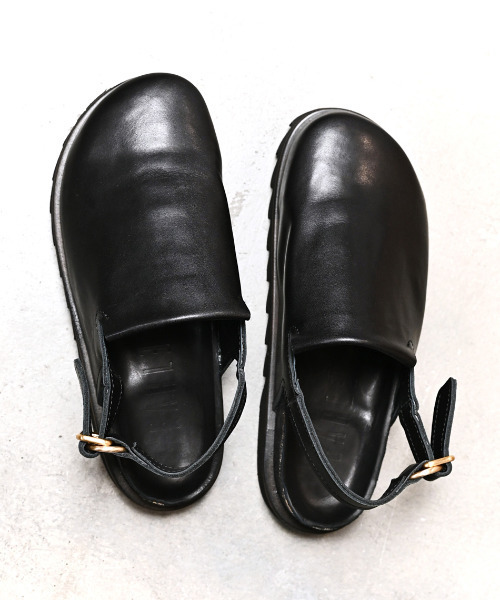 サンダル EARLE アール / Coverd footbed sandals キップレザーフットベッドサンダル / ER4303 メンズの画像