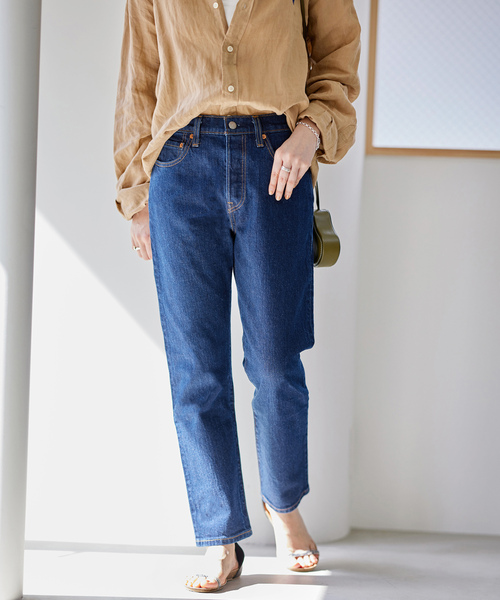 「501」 デニムパンツ 31cm ブルー レディース_画像6