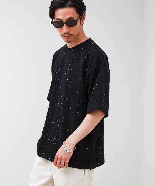 GLOSTER（グロスター） tシャツ 星穴ネップボンディング クルーネックT