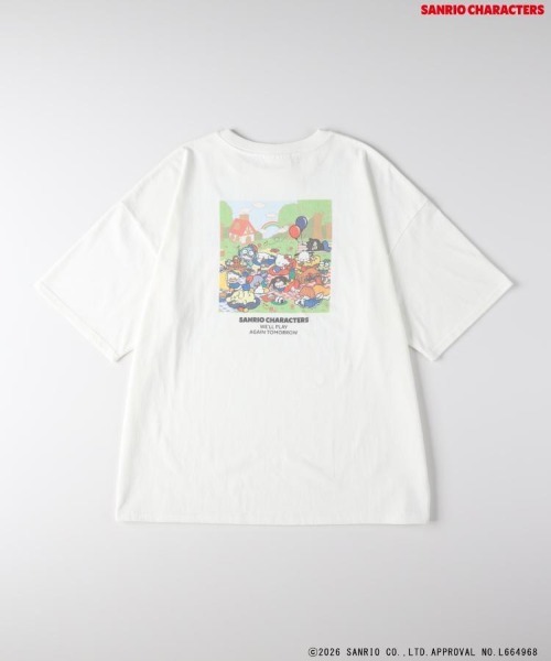 SANRIO CHARACTERS BAND Tシャツ ホワイト 白 Right-on（ライトオン） tシャツ 「SANRIO」バックプリントT