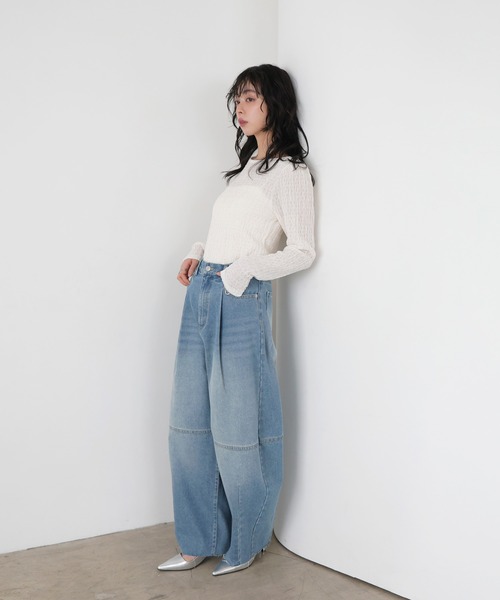 「LIAN」 デニムパンツ SMALL ブルー系その他 レディース_画像3