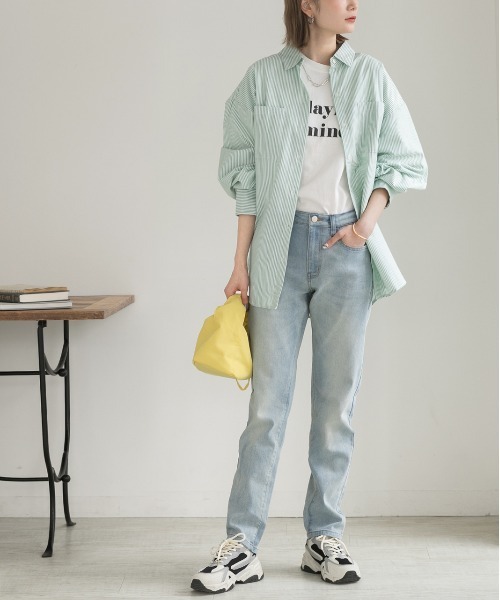 「ad thie」 デニムパンツ MEDIUM ダークブルー レディース_画像4
