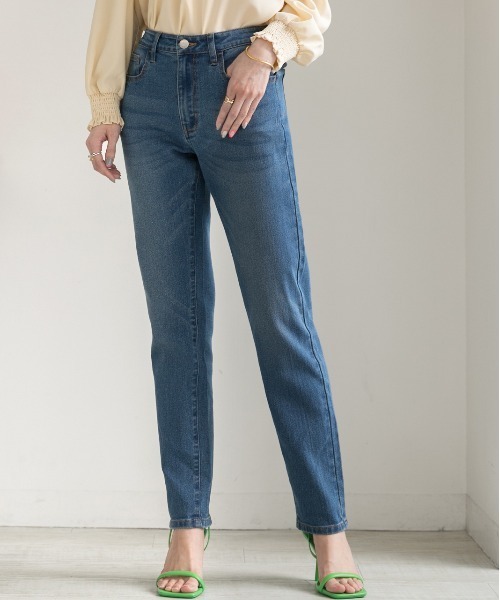「ad thie」 デニムパンツ MEDIUM ダークブルー レディース_画像6
