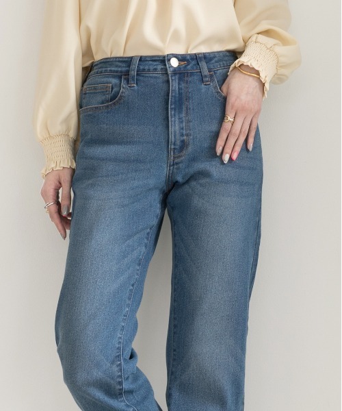 「ad thie」 デニムパンツ MEDIUM ダークブルー レディース_画像8