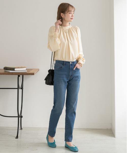 「ad thie」 デニムパンツ MEDIUM ダークブルー レディース_画像9