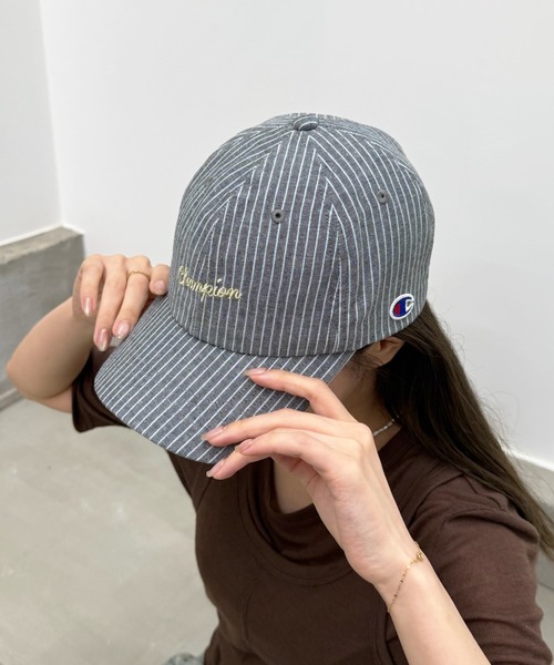 ストライプキャップ Champion（チャンピオン） キャップ 帽子 メンズ 「Champion