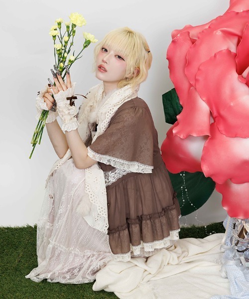 myu：loret（ミュウロレット） カーディガン 夏 半袖 ミドル丈楊柳