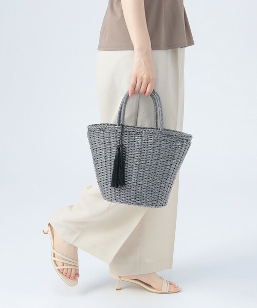 「BEAMS HEART」 かごバッグ ONE SIZE オフホワイト レディース_画像3