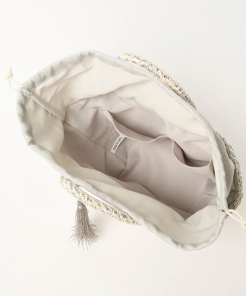 「BEAMS HEART」 かごバッグ ONE SIZE オフホワイト レディース_画像6