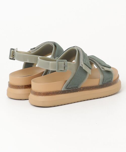 「melissa」 フラットサンダル US8 グリーン レディース_画像2
