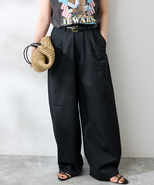B.C STOCK（ベーセーストック） ワイドパンツ パンツ ボリュームタック