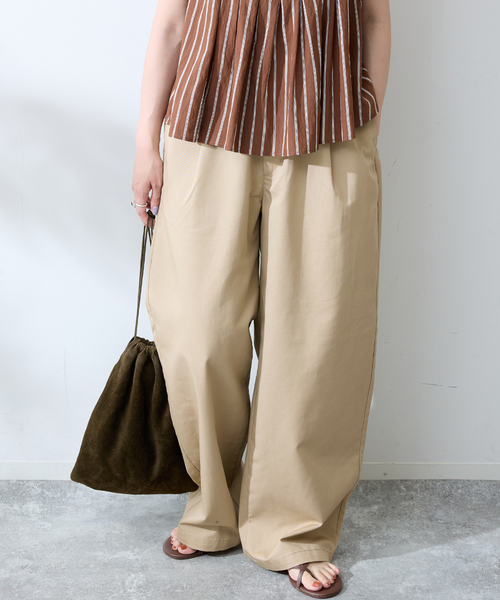 B.C STOCK（ベーセーストック） ワイドパンツ パンツ ボリュームタック