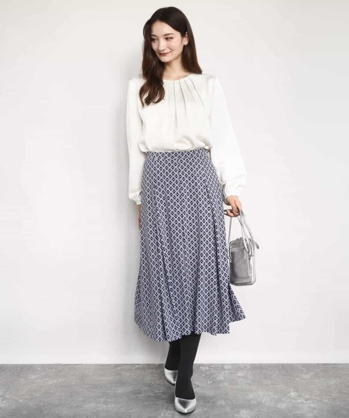 「MK MICHEL KLEIN」 長袖ブラウス 38 アイボリー レディース_画像5