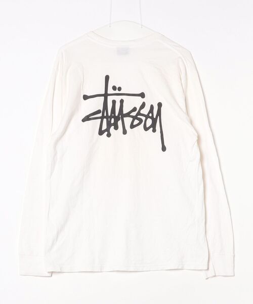 STUSSY（ステューシー） ワンポイント長袖Tシャツ M ホワイト メンズ