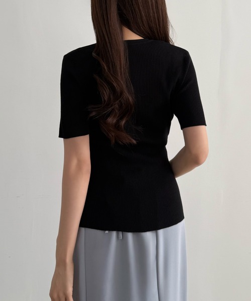 「CENEA」 ニットカーディガン LARGE ネイビー レディース_画像3