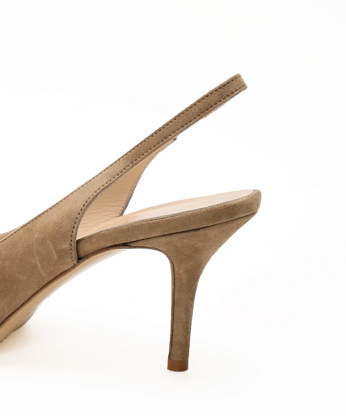 IENA パンプス CORSO ROMA オープントゥスウェードパンプス