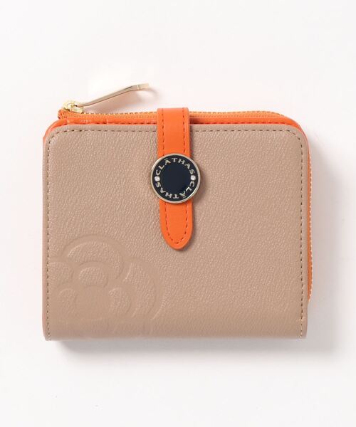 限定値下☆CLATHAS 折り財布 オレンジ 未使用 タグ付 CLATHAS（クレイサス） 財布 ブラン Lファスナー2つ折り財布