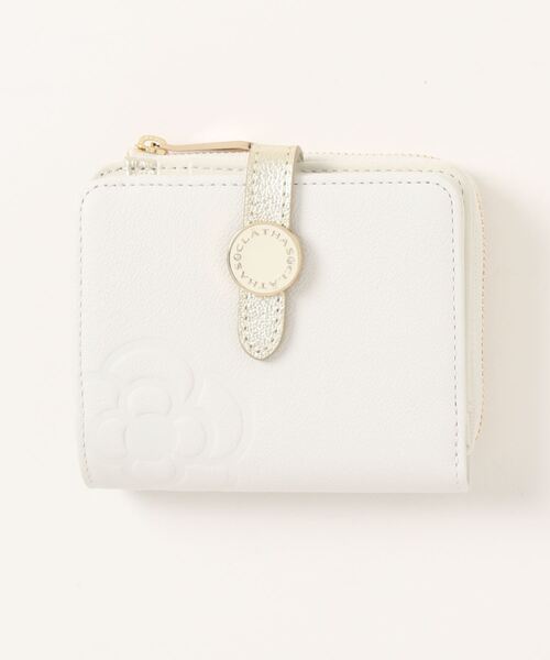 未使用 CLATHAS セレナ ファスナー二つ折り財布 クレイサス ベージュ CLATHAS セレナ ファスナー二つ折り財布 ベージュ - ファッション通販