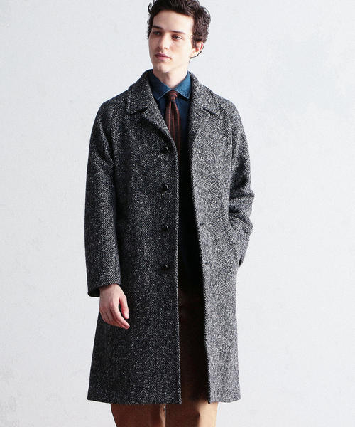 アウター ウールツイード ベルテッドステンカラーコート Moessmer Zozotown Paypayモール店 通販 Paypayモール