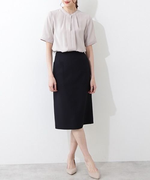 マルチサイズ ブラウス シャツ フロントタックブラウス レディース NATURAL BEAUTY BASIC マルチサイズ ブラウス シャツ フロント