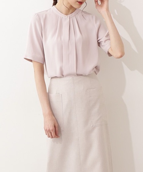 マルチサイズ ブラウス シャツ フロントタックブラウス レディース NATURAL BEAUTY BASIC マルチサイズ ブラウス シャツ フロント