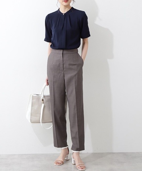 マルチサイズ ブラウス シャツ フロントタックブラウス レディース NATURAL BEAUTY BASIC マルチサイズ ブラウス シャツ フロント
