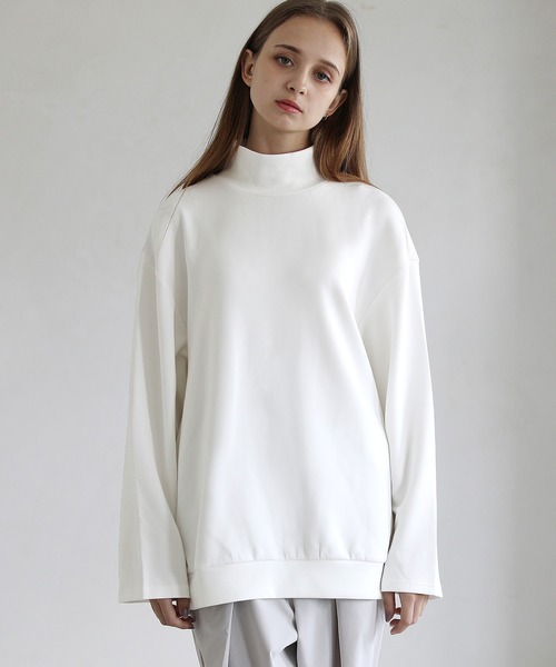 LILL tシャツ ハイポンチビッグシルエットモックハイネック長袖