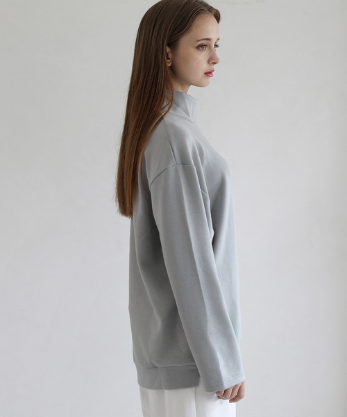 ハイネックカットソー/シルキーポンチ CLEL tシャツ 「CLEL」TR Punch Loose High Neck Cut Sew / TR