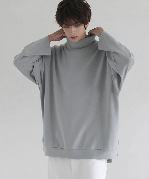 LILL tシャツ ハイポンチビッグシルエットモックハイネック長袖