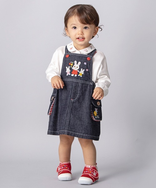 MIKI HOUSE ジャンパースカート うさこデニムジャンパースカート