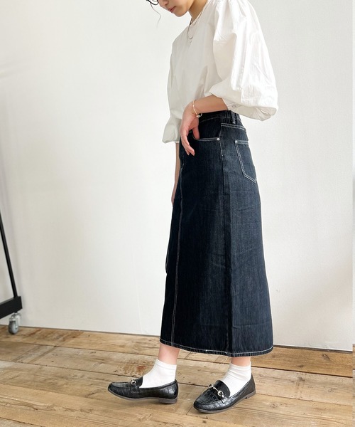 Kotoe スカート デニムタイトスカート ロング ハイウエスト