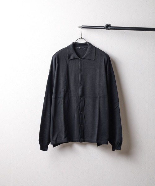 ブラウス シャツ Bling leads綿レーヨンニットシャツ レディース メンズ