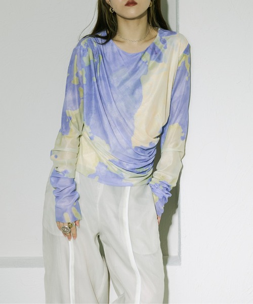Ezick tシャツ Tシャツ Mode nuance ドレープシアートップス