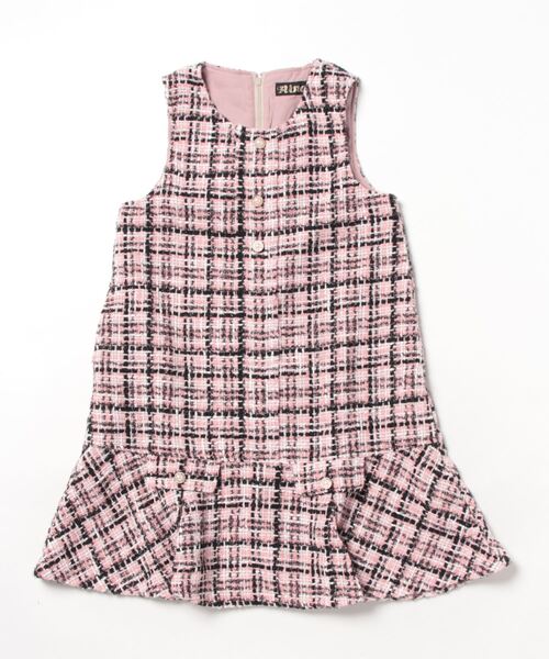 nino（ニノ） ジャンパースカート ミックスツイードジャンパースカート